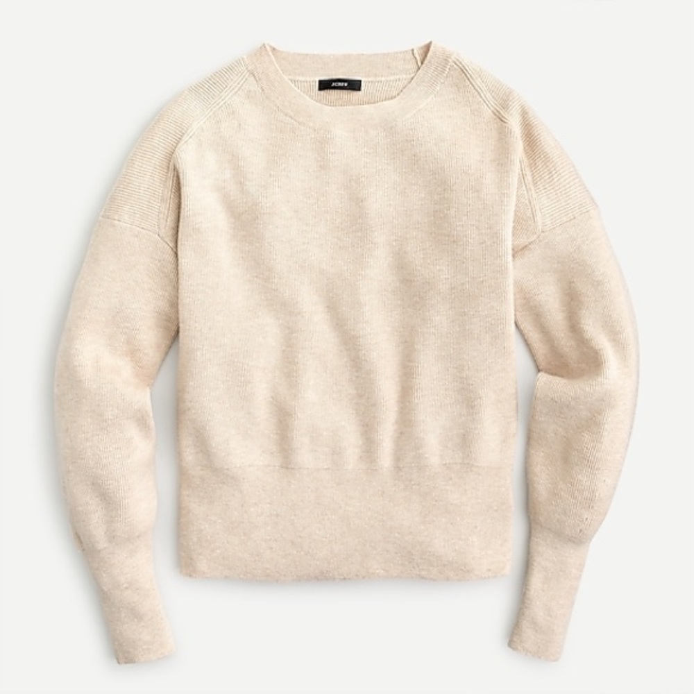 J. Crew Balloon-sleeve crewneck sweater